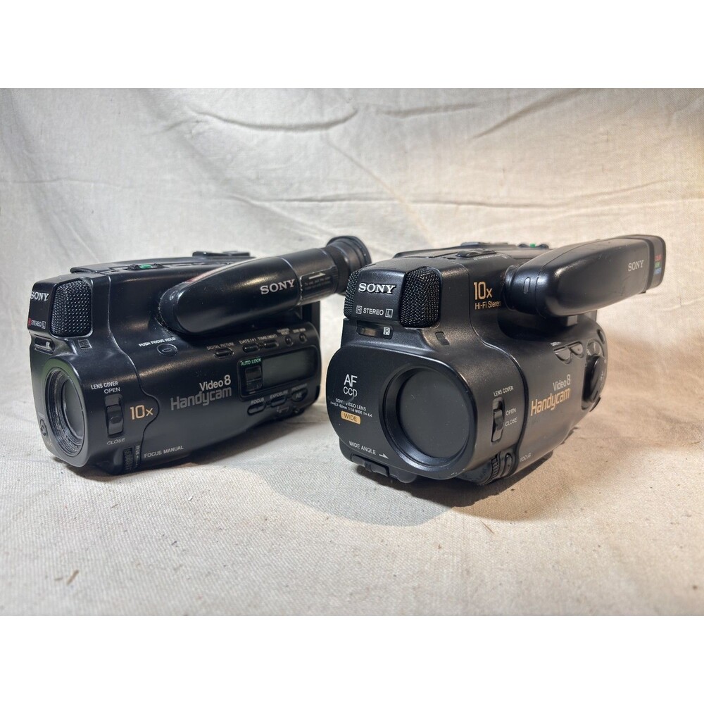 Lot of 2 Sony 8mm HandyCams For Parts - CCD-TR65, CCD-TR71